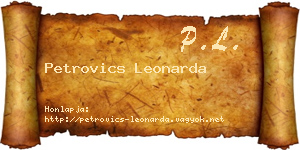 Petrovics Leonarda névjegykártya